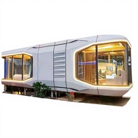 Capsule spatiale modulaire préfabriquée en acier, maison conteneur mobile pour hébergement, camping, hôtel de villégiature, chambre Apple E7