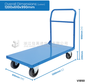 Carrito de empuje manual de logística y taller para tracción y montaje fácil industrial - Product Image 3