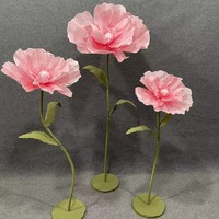 Fleurs géantes en mousse de pivoine pour mariage, avec tige et support, pour la décoration (vente en gros)