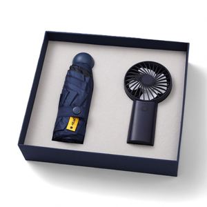 Paraguas Plegable Portátil Promocional al por Mayor con Logotipo Personalizado, Paraguas Manual de Tres Pliegues con Ventilador - Product Image 5