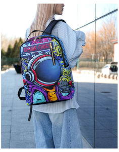 התרמיל תמונה מלא אישית חותם תרסיס שקית נייר בית ספר תיק דפוס גברים גברים נשים - Product Image 5