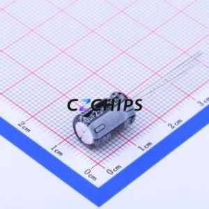 Condensateur électrolytique en aluminium à montage traversant UHE1E221MPD, D8xL11.5mm 220uF 20% 25V 640mA-100kHz - Product Image 2
