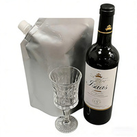 Pochettes souples en aluminium de 2L et 3L avec bec verseur et fermeture refermable pour whisky, vin, jus, bière, eau minérale