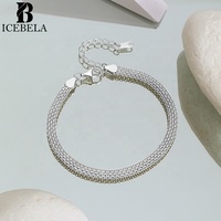 Bracelet Chaîne Classique Minimaliste de Luxe Tendance en Argent Sterling 925 pour Femme - Vente en Gros de Bijoux Fins