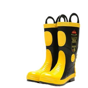 รองเท้าบูทยางดับเพลิงกันน้ำ ป้องกันการเจาะทะลุ ปลายเหล็ก ป้องกันอันตรายจากไฟ จากโรงงานโดยตรง - Product Image 2