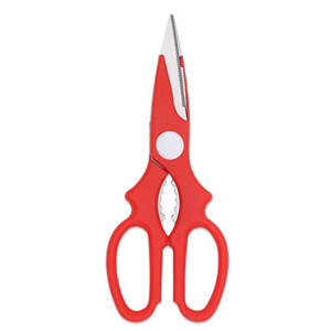 Kitchen Scissors Stainless Steel Red Straight Head For Home Use Bulk - Product Image 4
