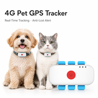 Rastreador GPS 4G Ligero e Impermeable para Mascotas, Collar para Perros con Alarma de Geocerca en Tiempo Real, Monitorización de Salud, Pasos y Rutas Históricas