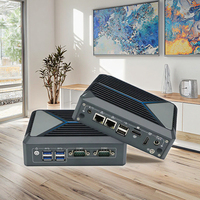 Partaker 12th Gen Alder Lake N100 Win 11 Pro Dual Nic Mini PC con 4K Video y Dual HD Dual COM Señalización digital PC sin ventilador