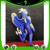 Dragon bleu gonflable debout avec le trou sexy SPH