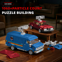 12GO 95007 Kit de Blocs de Construction MOC Classique Rétro Double Véhicule, Ensemble de Briques MOC, Jouet de Puzzle à Assembler Soi-même pour Voiture, Cadeau de Collection