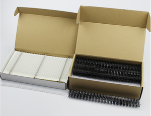 15.9mm(5/8 inch) <span class=keywords><strong>A4</strong></span> Kích thước 23 OEM ràng buộc chất kết dính cuốn Sách Lược đôi vòng dây vòng 2:1 / 3:1 ràng buộc Lược 50 cái/hộp - Product Image 2