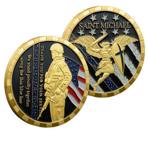 Moneda Conmemorativa Personalizada de Metal, Diseño de Casco Romano con Relieve de Doble Arma de Fuego y Inscripción Bíblica, Tema del Mediator de la Paz - Product Image 4