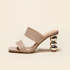 2024 nuevo verano OL Oficina punta abierta tacones altos diseñador calidad señoras tacones de forma especial con plantilla de PU <span class=keywords><strong>plataforma</strong></span> moda - Product Image 5