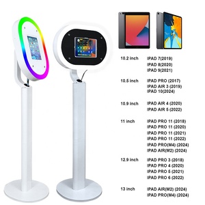 KINGSUN Éclairage annulaire ovale LED pour <span class=keywords><strong>iPad</strong></span>, blanc/noir, avec télécommande rotative, en métal et plastique, pour cabine photo et selfies de fête, garantie 1 an - Product Image 4