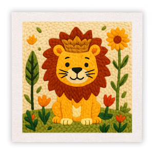 <span class=keywords><strong>Kit</strong></span> de broderie au point piqué, tous les matériaux inclus, ensemble de couture carré tendance 25x25cm à prix avantageux - Product Image 1