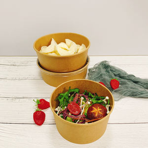 <span class=keywords><strong>KINGWIN</strong></span> - Recipiente de Papel Kraft Biodegradable Personalizado para Comida para Llevar, con Tapa, para Ensaladas - Product Image 3