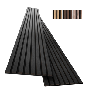 Panneaux muraux acoustiques en bois <span class=keywords><strong>de</strong></span> noyer et feutre NanGong 60x60cm, absorption acoustique très efficace, garantie 1 an, pour la maison, le bureau et le <span class=keywords><strong>studio</strong></span> - Product Image 1