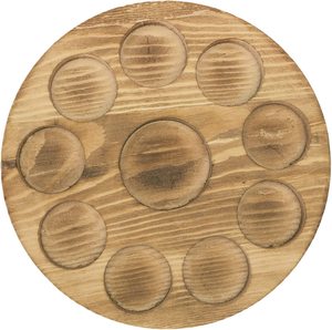 Estante redondo de madera de pino para aceite esencial, organizador de almacenamiento de madera con soporte giratorio, estante flotante de pie - Product Image 5