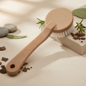 Fournisseur direct d'usine, outil exfoliant en paille de blé durable, brosse nettoyante à poils doux de qualité supérieure, logo personnalisé en vrac - Product Image 3