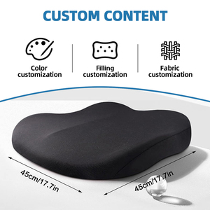 SUREWALHOME Coussin de siège de voiture en mousse à mémoire de forme, coussins de siège de voiture portables <span class=keywords><strong>pour</strong></span> la conduite, coussin de siège de voiture doux <span class=keywords><strong>pour</strong></span> la voiture, le bureau et la maison - Product Image 6