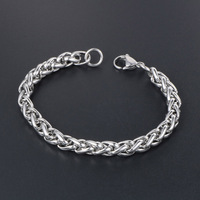 Bracelet carré en acier titane pour femme, bijou Simple en acier inoxydable, os de Dragon, ne se décolore pas, 8mm