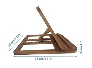 Support pliable en bois LISI 6 - Réglage de l'angle, support <span class=keywords><strong>pour</strong></span> ordinateur portable, <span class=keywords><strong>livre</strong></span>, téléphone - Product Image 2