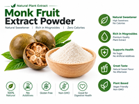Keto-vriendelijk monniksvrucht stevia-extract poeder, niet-GMO, zero glycemic index, natuurlijke suikervervanger, bulk