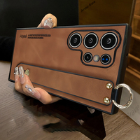 Étui de téléphone en cuir magnétique antichoc au design chinoiserie pour S25 Ultra S23 Plus S21 S22 S24 Ultra avec protection d'objectif