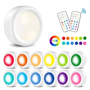 Luz Ambiental LED Moderna RGB de 16 Colores con Control Remoto, Funciona con Batería, Material ABS, para Dormitorio, Cocina, Gabinete - Product Image 1