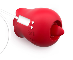 Горячая Распродажа, вибратор в форме красной розы, перезаряжаемая секс-игрушка для взрослых в форме цветка, язык, сосание, соска, Стимуляция клитора для женщин - Product Image 6