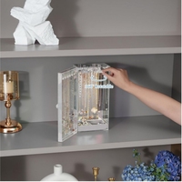 Boîte de rangement pour bijoux anti-poussière, support rotatif pour colliers, organisateur avec 24 crochets, boîte de présentation rotative transparente pour colliers