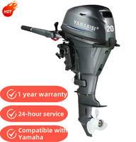 Yamabisi 20 HP petit moteur de bateau hors-bord portable Logo personnalisé Nouveau type de carburant à essence Promotion quatre temps