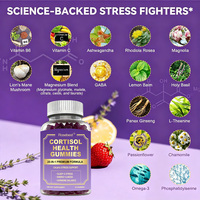 Private Label Suiker Vrij Vegan 20-in-1 Formule Cortisol Gezondheid Gummies Hormoonbalans en Ontspanning & Slaap Ondersteunende Supplement