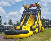 Toboggan aquatique gonflable commercial de 23 pieds, château gonflable, design populaire à prix abordable