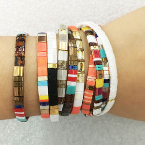 Pulsera Elástica <span class=keywords><strong>de</strong></span> Cuentas <span class=keywords><strong>de</strong></span> Vidrio <span class=keywords><strong>Miyuki</strong></span> Tila, Hecha a Mano, Color Rosa Dorado, Estilo Boho, para Mujer, <span class=keywords><strong>Venta</strong></span> <span class=keywords><strong>al</strong></span> <span class=keywords><strong>por</strong></span> <span class=keywords><strong>Mayor</strong></span> - Product Image 3