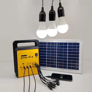 Lanterne de camping extérieure rechargeable avec système d'énergie solaire, batterie lithium-ion 12V, générateur solaire - Product Image 2