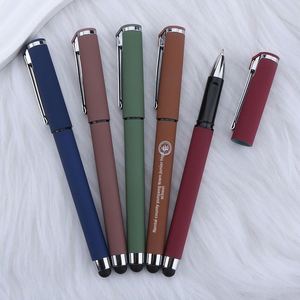 Stylos publicitaires personnalisables avec logo imprimé sur mesure, stylo tactile noir, stylo gel 0,7 mm pour la promotion - Product Image 2