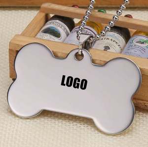 Placa de Identificación Personalizada para Mascotas, Moderna y Duradera, de Acero Inoxidable y Titanio, Collar con Placa para Perro, Regalos Promocionales Pequeños - Product Image 1