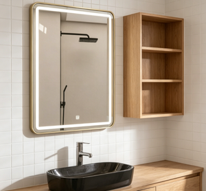 <b>LED</b> Backlit Bathroom <b>Mirror</b> <b>Wall</b> Mounted Anti Fog Touch Screen Rectangular Smart Vanity <b>Mirror</b> for Washroom - Product Image 1