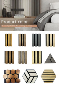 Panneau mural acoustique moderne en MDF auto-adhésif avec placage en bois <span class=keywords><strong>de</strong></span> chêne 3D, NRC 1.0, pour l'absorption acoustique des intérieurs d'écoles, d'hôpitaux et d'hôtels - Product Image 6