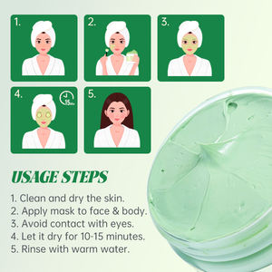 Hassas akne cilt gözenek rafineri için özel buzul kil maskesi antibakteriyel çay ağacı yağı üçlü asit karmaşık zulüm içermeyen yüz - Product Image 5