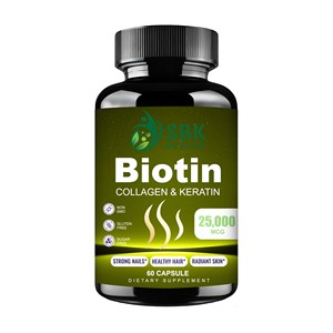 Cápsulas de Biotina Sin Gluten, Sin Azúcar y Sin OMG con MOQ Bajo para una Piel Radiante, Cabello Saludable, Uñas Fuertes y Apoyo al Metabolismo Energético - Product Image 1