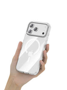 17 प्रो मैक्स चुंबकीय स्पष्ट फोन मामले के लिए 2 मिमी उच्च पारदर्शिता पीसी बैक पैनल केस ड्रॉप प्रूफ शॉक सोम्बिंग - Product Image 6