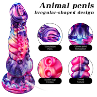 Dildo en silicone pour chien, modèle Monstre Fantastique, doux et épais, avec ventouse anale en forme de tentacule, Grand Dragon, Alien Géant, Animal Géant, Caractéristique Spéciale