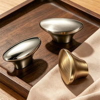 Poignée moderne en alliage de zinc, forme champignon, finition argent antique, noir, bronze champagne, durable, écologique, pour cuisine, chambre, commode, armoire