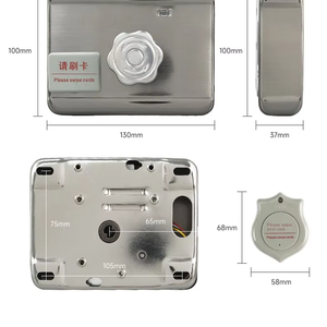 Sleutelloos elektrisch RIM-slot voor houten deuren, ijzeren poorten, RFID-deurslot, op batterijen werkend, intelligent aluminiumlegering - Product Image 3