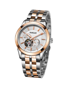Reloj Mecánico Automático de Acero Inoxidable para Hombre MIGE, Esfera de Cristal Mineral Miyota, Caja de 40 mm, Correa de 20 mm, Cronógrafo, Lujo, Negocios - Product Image 6