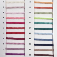 Cuerda de macramé de 3mm, 4mm, 5mm, 6mm, cordón trenzado de algodón trenzado, hilo de macramé multicolor, cuerda de cintura