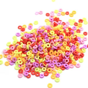 Polymer Hot Clay Streu sel Soft Clay Slice DIY Schleim herstellung Zubehör Verschiedene Stil 500g für Crafts Round Circle 5mm 100 Gramm