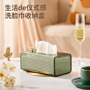 Lecurer Wall Mounted Tissue Box Transparent Silver Multipurpose Storage For Home Kitchen Toilet - Product Image 2